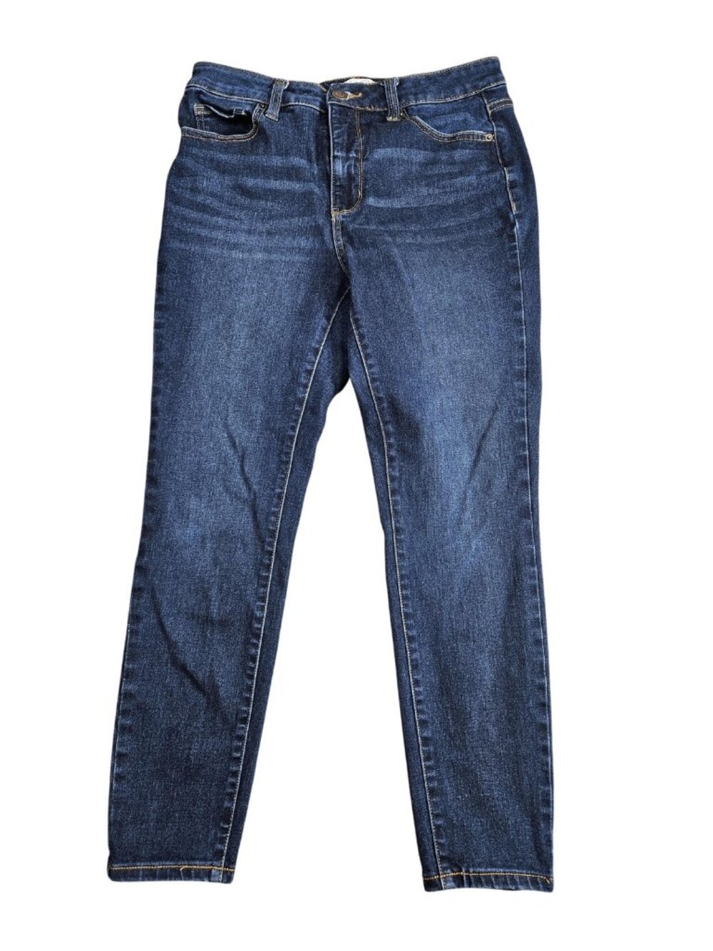 Time And Tru Skinny Jeans Womens 8 Short Blue Med Wash‎ Mid Rise Stretch Denim